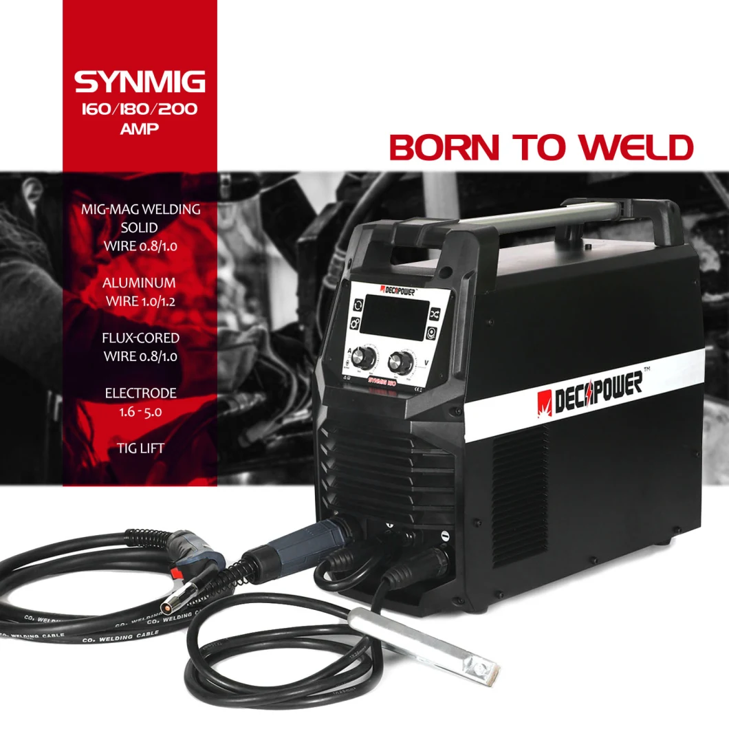 5%off New Arrival High Quality Gasless MIG Welding Machine for Aluminum / Ss Welding (SYNMIG-200)