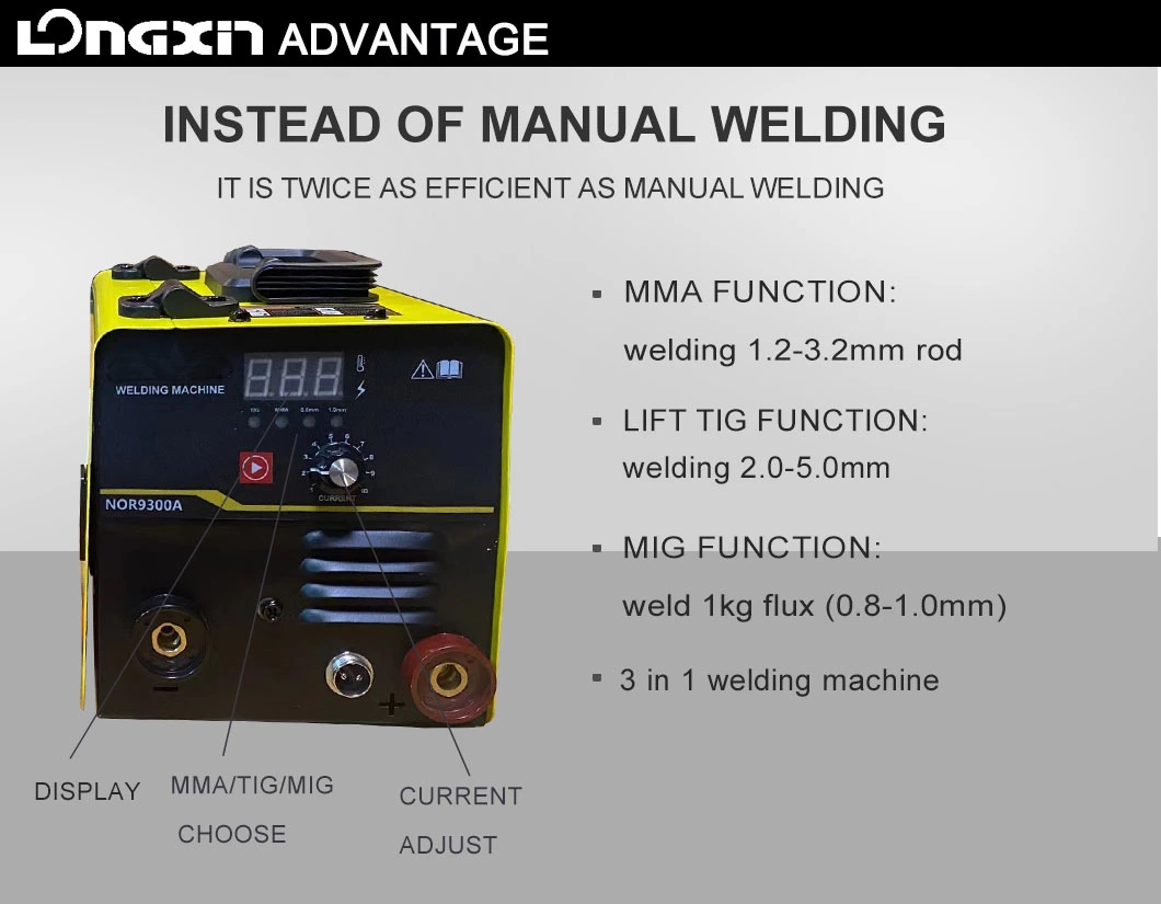 Portable 3 in 1 MIG TIG MMA Arc Inverter Welding Machine